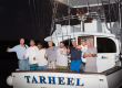 team tarheel on back of fishing boat